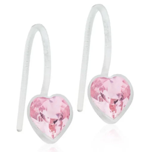 Blomdahl - Örhängen Hjärta Läkande Plastic Rosa