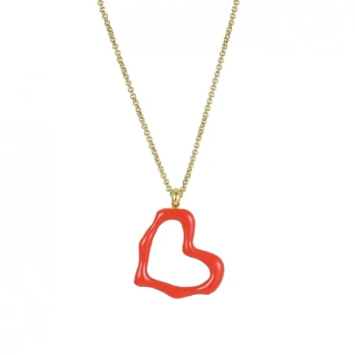Bud To Rose - Halsband Crush Hoop Enamel Röd
