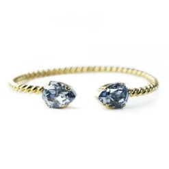 Caroline Svedbom - Armband Mini Drop Guld Denim Blue