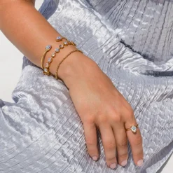 Caroline Svedbom - Armband Petite Drop Rhodium Aurore Boreale AB