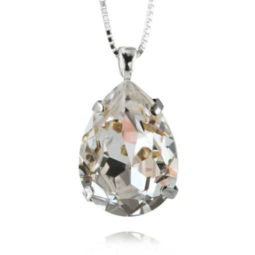 Caroline Svedbom - Halsband Classic Drop Rhodium Crystal