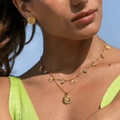 Caroline Svedbom - Halsband Daisy Guld Crystal