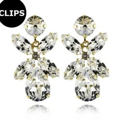 Caroline Svedbom - Örhängen CLIPS Dione Guld Crystal