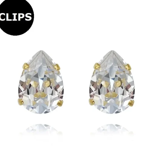 Caroline Svedbom - Örhängen CLIPS Mini Drop Stud Guld Crystal