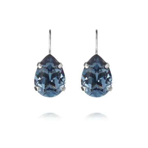 Caroline Svedbom - Örhängen Claps Mini Drop Rhodium Denim Blue