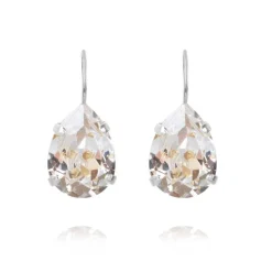 Caroline Svedbom - Örhängen Claps Mini Drop Rhodium Crystal