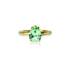 Caroline Svedbom - Ring Petite Drop Guld Chrysolite