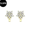 Clipsörhängen - Stål Star CZ Guld