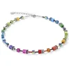 Coeur De Lion - Halsband Geocube Iconic Rainbow Stål