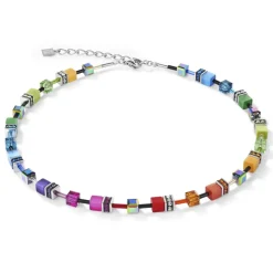 Coeur De Lion - Halsband Geocube Iconic Rainbow Stål