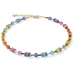 Coeur De Lion - Halsband Geocube Iconic Rainbow Guld