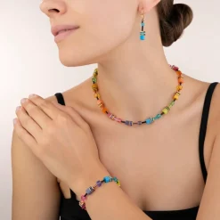 Coeur De Lion - Halsband Geocube Iconic Rainbow Guld