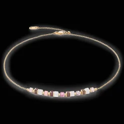 Coeur De Lion - Halsband Mini Cubes Rosa