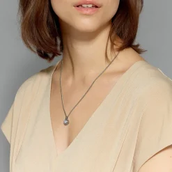 Dyrberg/Kern - Halsband Ette Silver Ljusblå