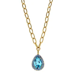 Dyrberg/Kern - Halsband Metta Guld Aqua