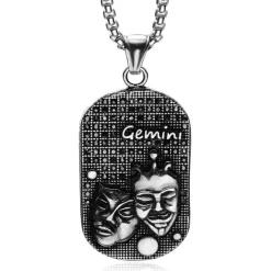 Eron - Halsband Stjärntecken Tvillingarna Stål