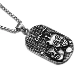 Eron - Halsband Stjärntecken Tvillingarna Stål