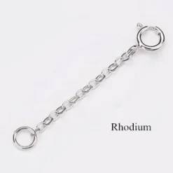 Förlängningskedja Springring Silver Rhodiumpläterat