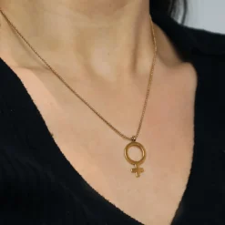 Ioaku - Halsband Sign Kvinna Mini Guld