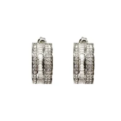 Ioaku - Örhängen Crystal Hoop Silver