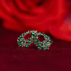 Lily and Rose - Örhängen Petite Alice Guld Emerald