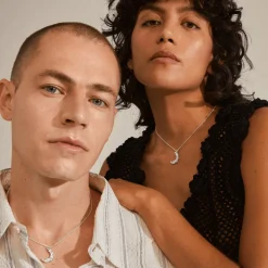 Pilgrim - Halsband Moon Chain Silver