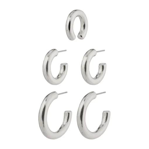Pilgrim - Örhängen Reconnect 3-i-1 Silver