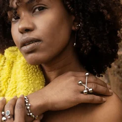 Sägen - Örhängen Uno Lång Stål