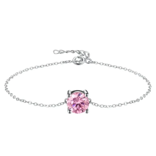 The Botilda - Armband Månadssten Oktober Silver