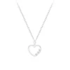The Botilda - Halsband Plain Hjärtkontur CZ Silver
