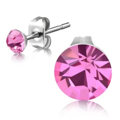 The Botilda - Örhängen Stud Rosa Silver