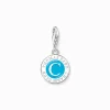 Thomas Sabo - Berlock Charmista Coin Silver Turkose