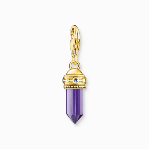Thomas Sabo - Berlock Charm Club Hexagon Guld Lila